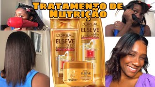 TRATAMENTO DE NUTRIÇÃO COM ELSEVE ÓLEO EXTRAORDINÁRIO  crespa alisada [upl. by Memberg]