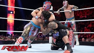 The Usos vs The Lucha Dragons – Nr 1 Herausforderer Match Raw – 30 November 2015 [upl. by Aniraz5]