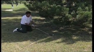 Amazing golf shot  Ballesteros on his knees [upl. by Rabassa405]