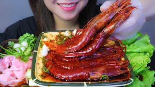 ASMR CARABINEROS SHRIMP SOAKED IN SOY SAUCE EATING SOUNDS LINHASMR [upl. by Gnivre]