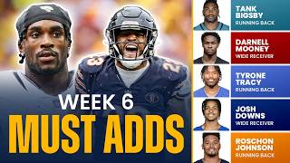 Fantasy Football Week 6 Waiver Wire Pickups  MustHave Players to Add to Your Roster 2024 [upl. by Reeva]