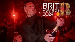 CASISDEAD POPPING CHAMPAIGN 🍾 AFTER RECEIVING HIS FIRST BRIT AWARD 2024 [upl. by Werna]