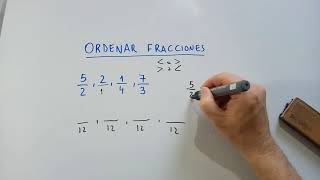 COMO ORDENAR FRACCIONES DE MENOR A MAYOR 🎲 FACILMENTE EN MATEMATICA [upl. by Chemar]