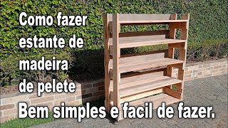 Como fazer estante de madeira de palete super barato bem simples e facil de fazer By Takenaka [upl. by Sonnie]