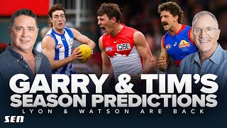 Garry Lyon amp Tim Watson make their 2024 AFL season predictions  SEN [upl. by Yacov542]