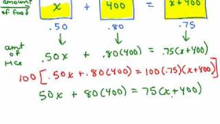 Percent Mixture Problem 1 [upl. by Leonidas]