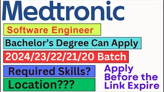 Medtronic is hiring 202423222120 Batch  No  Criteria  Location  Required Skills itjobs [upl. by Isus506]