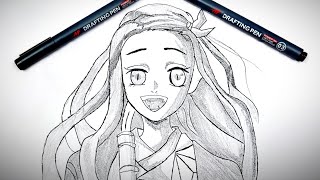 anime drawing  how to draw nezuko kamado [upl. by Nerek150]