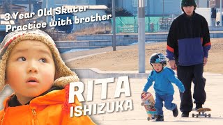 RITA ISHIZUKA  石塚吏太の週末  EP4  brother  3 year old  3歳  kids skater  キッズスケーター [upl. by Levania]