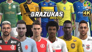 🎮 PES 2024  XBOX 360  TODOS UNIFORMES BRASILEIRÃO amp TIMES SULAMERICANOS  FACES [upl. by Neersin]