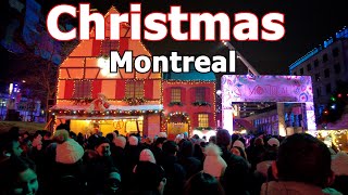 Christmas spirit in downtown Montreal Canada 4K UHD [upl. by Dier]