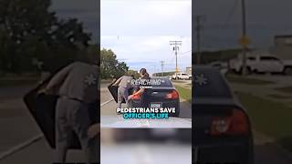 Pedestrians SAVE Officer’s Life 😳 [upl. by Anivid]