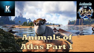 Animals of Atlas Part 1  Ark Survival Evolved Mods showcase [upl. by Jerusalem268]