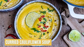 How To Make Curried Cauliflower Soup With Coconut Milk Paleo Recipe [upl. by Rosalia]