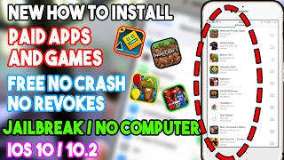 New How To Install Paid Apps amp Games Free JAILBREAK No ComputerCrash iOS 10102 iPhoneiPodiPad [upl. by Dragde442]