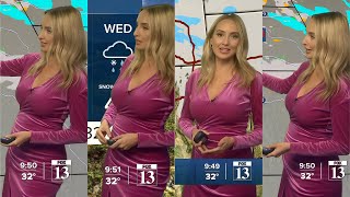 Allison Croghan in Velvet 4K Gorgeous meteorologist [upl. by Ettennod569]