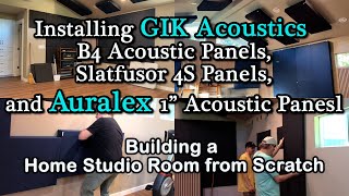 Installing GIK Acoustics B4 Acoustic Panels and Slatfusor 4S Panels Also Auralex 1quot Panel Install [upl. by Inol]