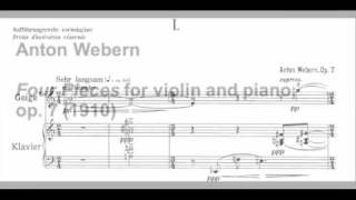 Anton Webern Four Pieces for violin and piano op 7 [upl. by Finzer]