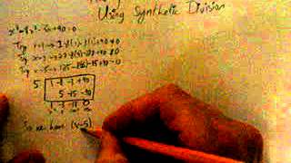 FINDING A CUBICS ZEROES USING SYNTHETIC DIVISION [upl. by Mikes]