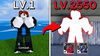 ฟาร์มเวลแบบมือโปร  LV1  2550   Roblox Blox Fruit [upl. by Kcirdes]