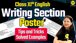 Writing Section  Poster Writing  All Topics Covered  Class 11 English Grammar Deepika Maam [upl. by Carmella882]