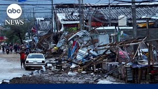 Historic Category 5 storm Otis makes landfall near Acapulco l GMA [upl. by Yllitnahc]