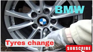 how to change bmw old tyres to new bmw all season tyres replacement to new [upl. by Martita]