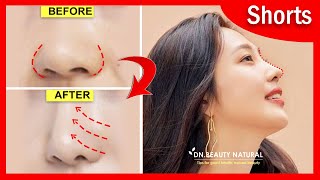 4 Sharp nose exercise  Get a sharp thinner nose nostrils smaller higher nose bridge Shorts [upl. by Lexerd]