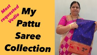 My pattu saree collection SarithaChilakaluripet comment saree collection exclusive foryou yt [upl. by Ysus]