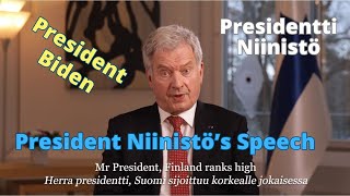 President Niinistö speaking to president Biden by a remote connection [upl. by Yran909]