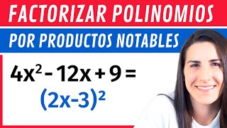 FACTORIZAR Polinomios por PRODUCTOS NOTABLES 😼 [upl. by Simah]