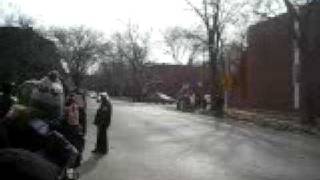 Barack Obamas motorcade in Chicago [upl. by Vallonia798]