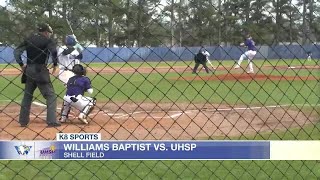 Williams Baptist baseball has slugfest with UHSP in AMC opener [upl. by Iaht]