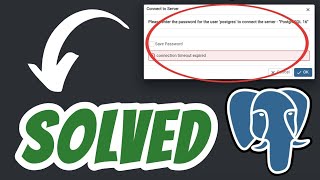 Connection timeout expired PostgreSQL PgAdmin 4 SOLVED [upl. by Rosenblast539]