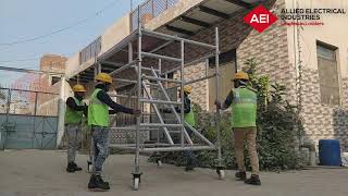 Assembly Of Scaffolding By AEI Ladders  Step By Step Process [upl. by Elad]