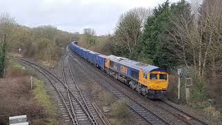 66799 Passing Hatton on 15 March 2024 with 6G34 Hindlow to Banbury [upl. by Kaz]