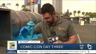 Mr Beast offsite at ComicCon 2024 features slime tanks filled with toys [upl. by Anippesuig]