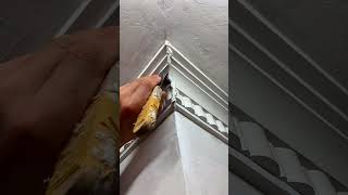 Roof plaster molding installation process [upl. by Lulu]