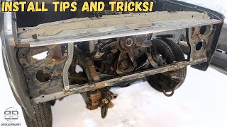 Square Body Cummins Swap Rob Bonney Fabrication Intercooler Mount Install Tips [upl. by Ahseined]