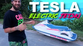 Tesla Electric Jetski WORLDS FIRST STREET LEGAL [upl. by Anahcra]