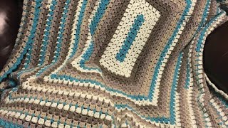 How to Crochet Beginner Modern Granny Rectangle Blanket [upl. by Alohcin254]