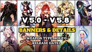 NATLAN VERSION 50  VERSION 58 BANNERS amp CHARACTER DETAILS  Genshin Impact [upl. by Veradis]