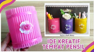 Membuat Tempat Pensil dari Botol Plastik dan Sedotan  Ide Kreatif dari Sedotan [upl. by Ecirted]