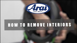 How to remove the interior of an Arai Helmet [upl. by Ardelia]