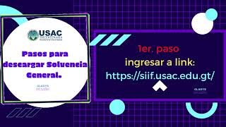 Pasos descargar solvencia general USAC matricula consolidada 2022 [upl. by Farrel]