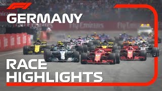 2018 German Grand Prix Race Highlights [upl. by Einapets]