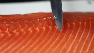 Lachs filetieren  Bei den Fischexperten von Deutsche See sitzt jeder Schnitt [upl. by Nilyam786]