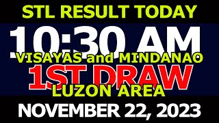 Stl Result Today 1030 am draw November 23 2023 Thursday Live Luzon Visayas and Mindanao [upl. by Enyleve]