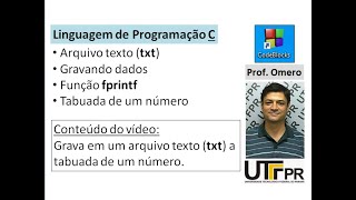 Linguagem C Arquivo Texto txt  Gravando dados Tabuada de n [upl. by Ainad635]