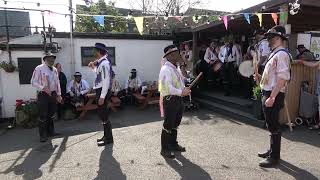 The Silurian Border Morrismen dance quotBrimfield Stick Dancequot at Bromyard Folk Festival 2023 [upl. by Grearson]